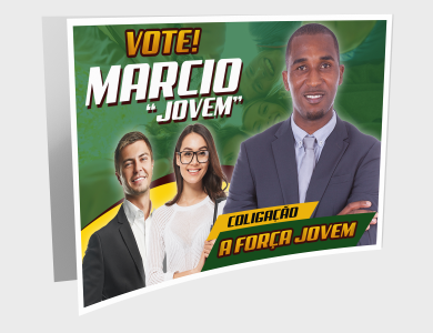 Adesivo Político para Portão em Vinil 45x32cm - 4x0 - 50 unid